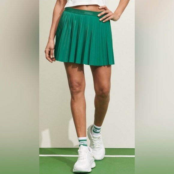 Prince Green Pleated Skater Mini Skirt new* - Picture 1 of 12